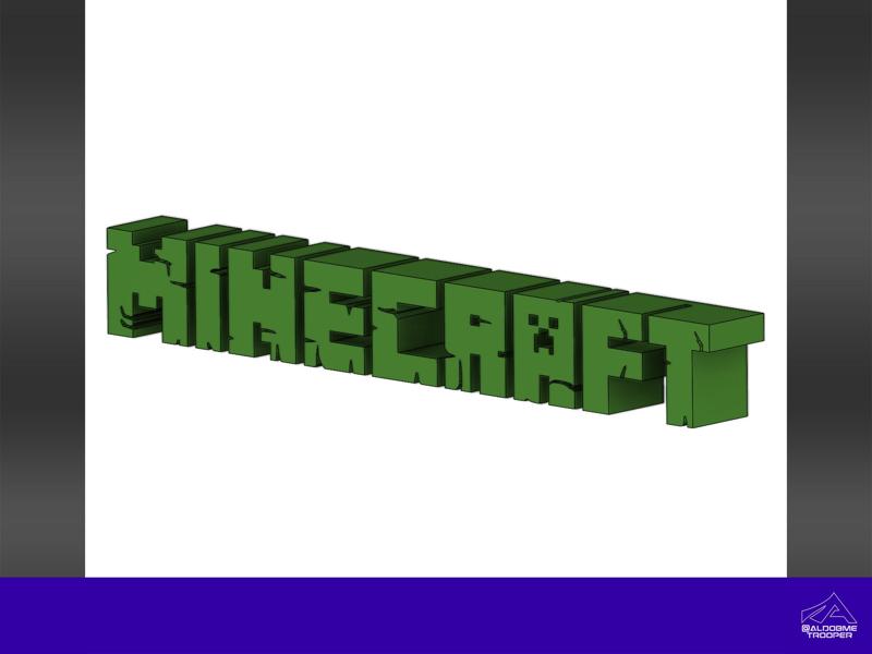 Minecraft 3D logo