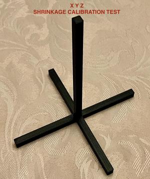 X Y Z Shrinkage Calibration Test
