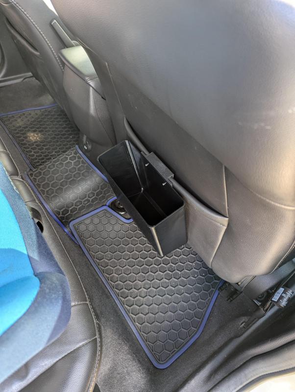 Car seatback trash bin