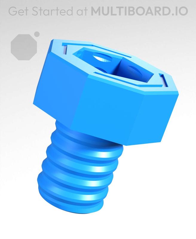 18 mm Mid Thread, Honeycomb Head, Small Thread Hole, Bolt