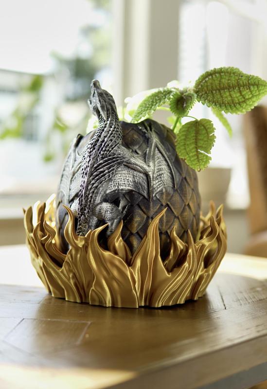 Dragon Egg Planter + Flame Catch Tray