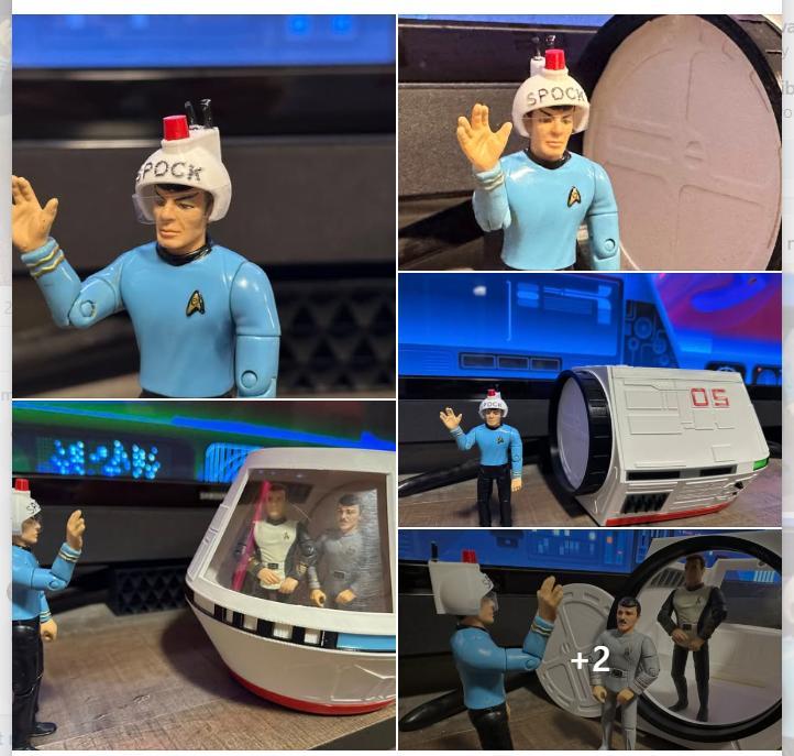 Star Trek Helmet. Space Fun!  For Playmates 4.75" Action Figures.