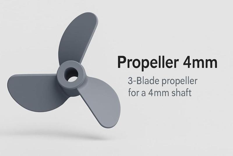 Propeller 4mm – 3-Blade Model for 4mm Shaft
