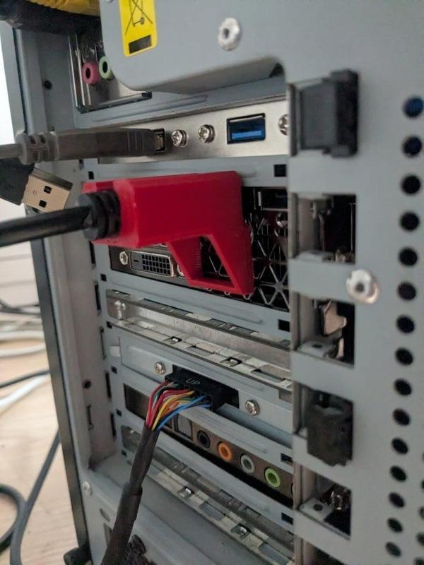 Graphics Card HDMI Cable Support Bracket - Airflow Edition