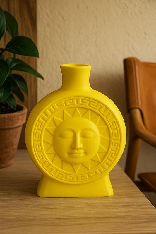 Soleia Vase – Sun Face Vase for Modern Boho Decor