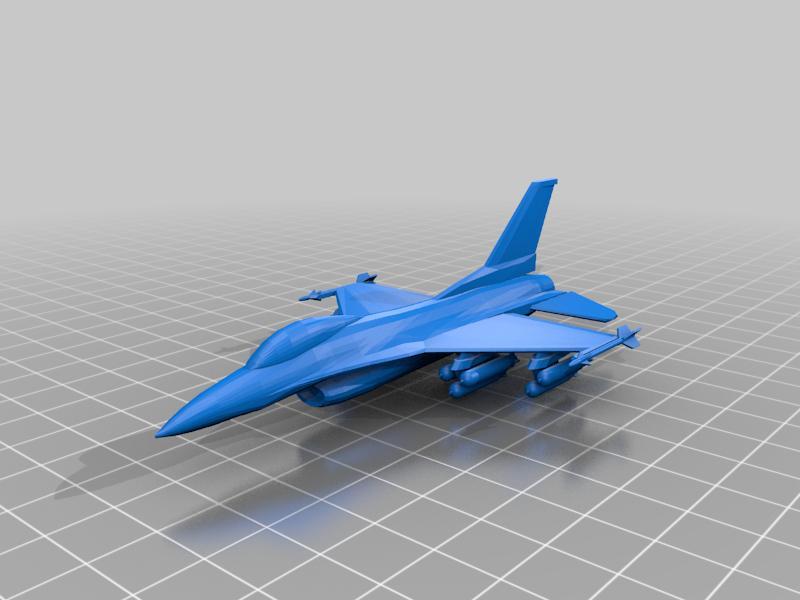 F-16 fighting falcon with stand