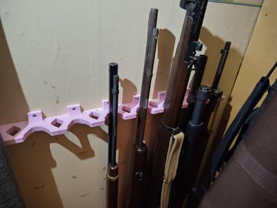 long gun rack wall mount for safe or airsoft 