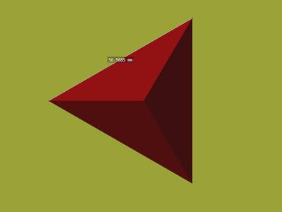 Tetrahedron - Platonic Solid - Fire