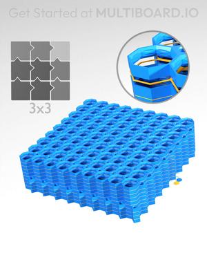 9x9 Tiles - 3x3 Board - Multi-Material Stack