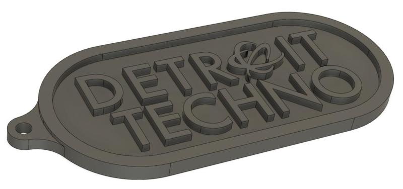 Detroit Techno Keychain