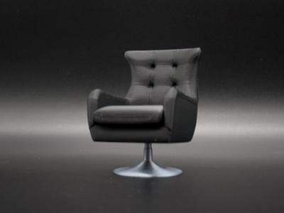 Miniature Lounge Chair for dollhouse, scale 1:12