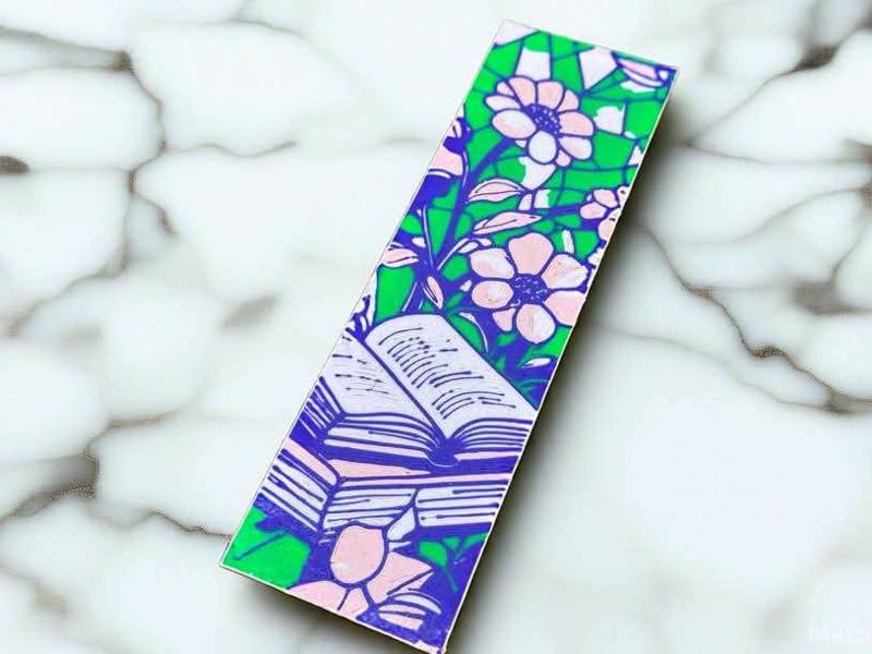 Flower Stain glass Bookmark