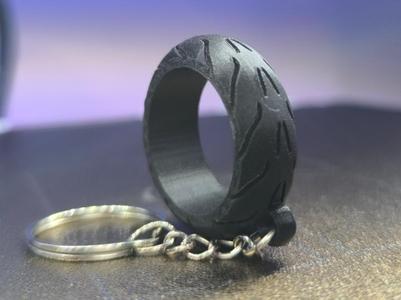 Motorcycle wheel keychain