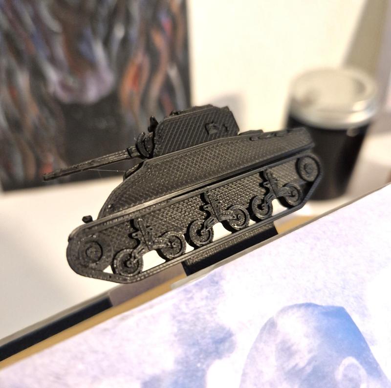 Sherman M4A1 Tank Bookmark