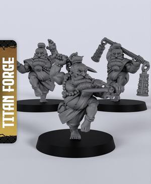 Dwarf Male Monk - With Free Dragon  - 5e DnD Inspired for RPG and Wargamers