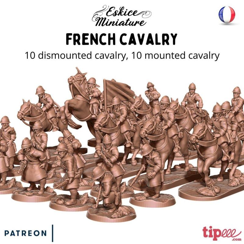 Cavalry - French army WW2 - 28mm for wargame