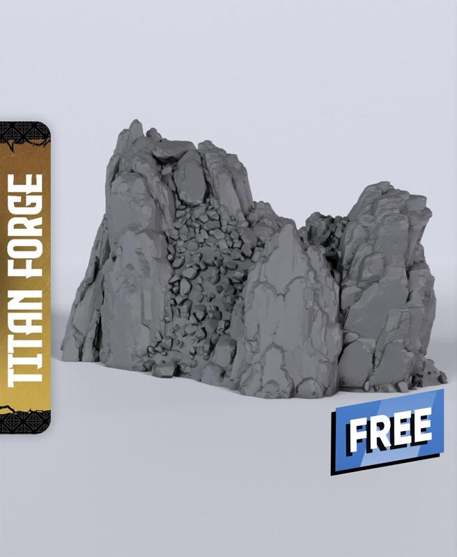 Large Wargaming Rock - With Free Dragon  - 5e DnD Inspired for RPG and Wargamers