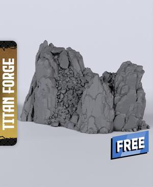 Large Wargaming Rock - With Free Dragon  - 5e DnD Inspired for RPG and Wargamers