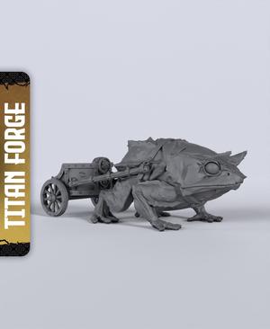Frog Chariot - With Free Dragon  - 5e DnD Inspired for RPG and Wargamers
