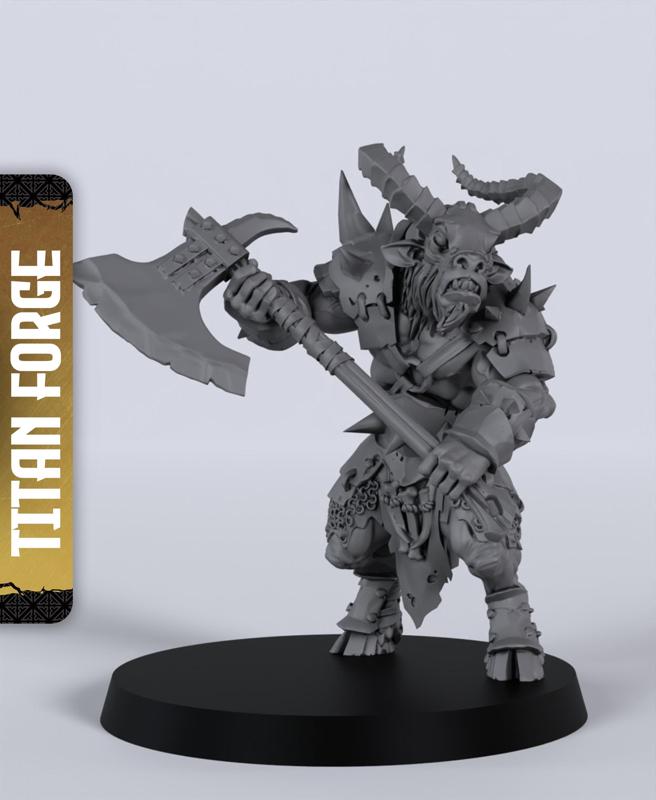 Goatman Warriors 2H - With Free Dragon  - 5e DnD Inspired for RPG and Wargamers