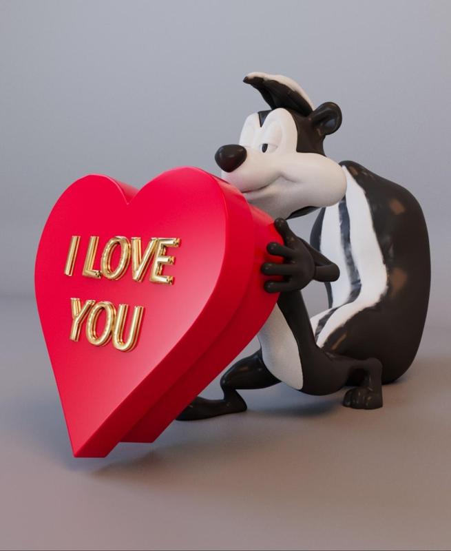 Pepe Le Pew - Heart Gift - cool Valentine's present