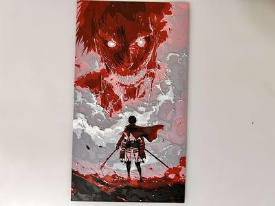 Attack on Titan - Facing Eren Yaegar, the Founding Titan Portrait HueForge