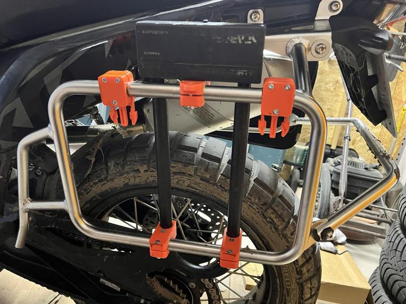U shape lock holder for motorcycle case carrier