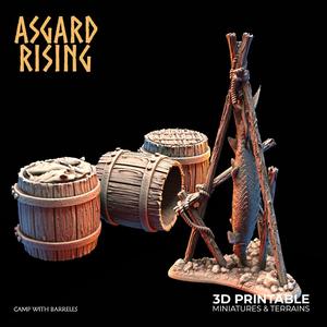 Camp with Barrels /Terrain/ /Pre-supported/
