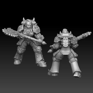 Space knight female rebel with axe