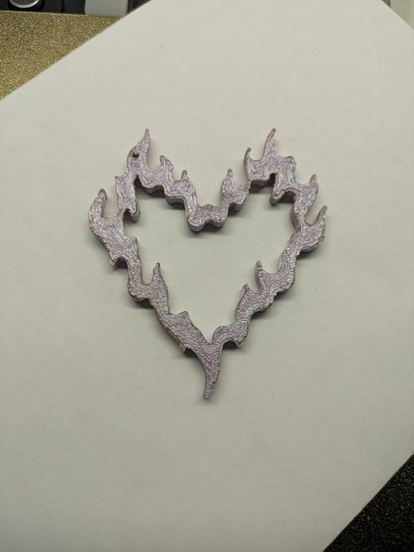 Gothic heart keychain pendant