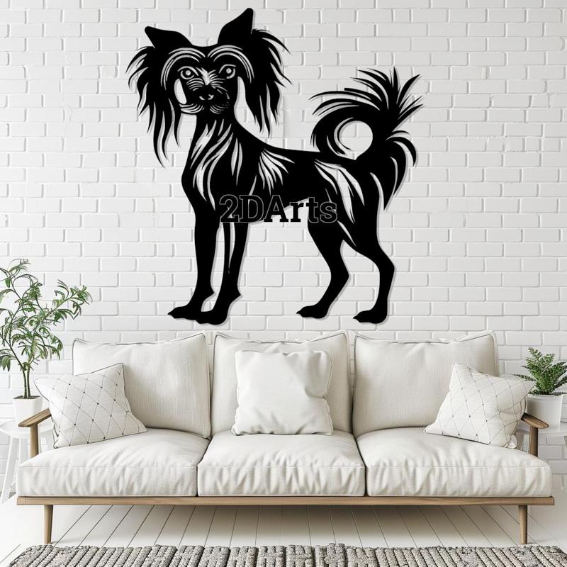 Chinese Crested Dog 2D Wall Art/Window Art
