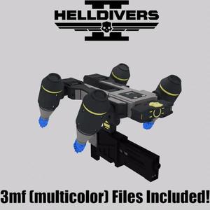 Helldivers 2 Guard Dog Rover AX/AR-23 Rifle / Video game Military Drone 3d print 3mf Prop 