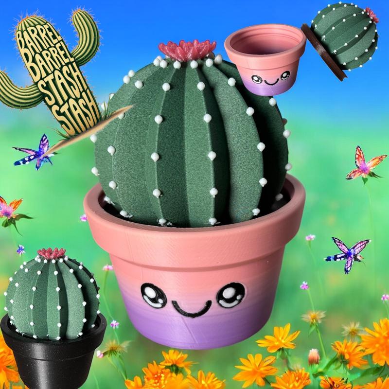 Kawaii Saguaro Cactus Stash Container 