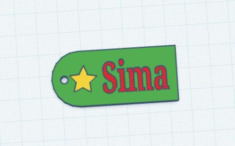 Klíčenka se Jménem Sima, Kuba, Ami, Víťa/Key ring with the name of Sima, Kuba, Ami, Víťa