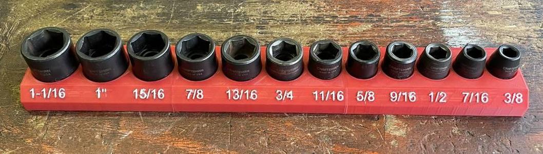 Vertical Socket Tray Craftsman SAE Impact