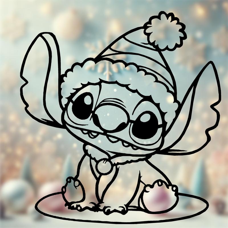 Stitch Christmas Wall Art