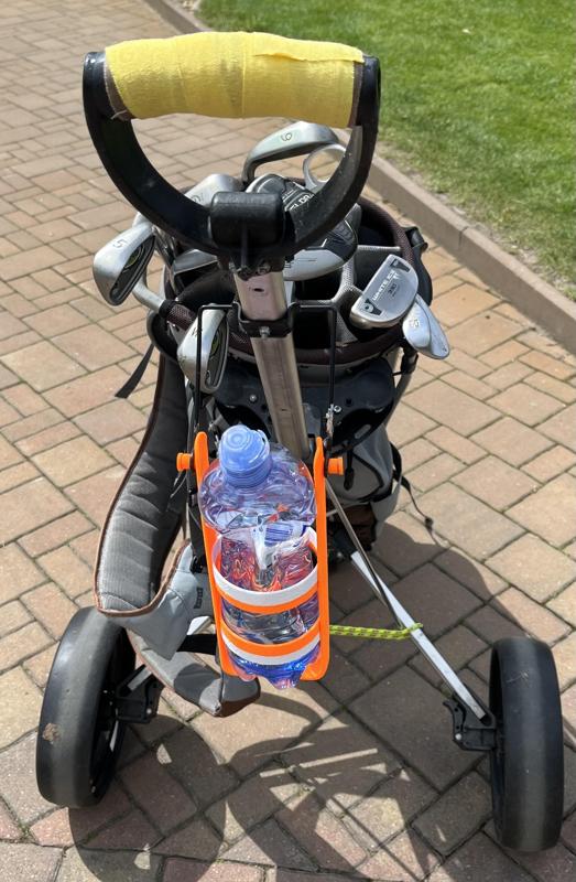 Bag boy golf trolley bottle holder