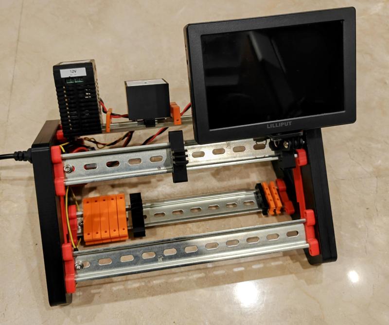 DIN rail quarter inch camera mount