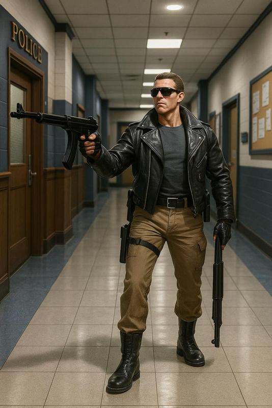 T-800 Rampage – Police Station Scene Figurine (T1)