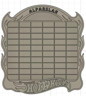 Hot Wheels Shelf – 60 Cars, Flame Pattern