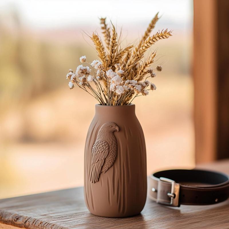 Eagle Prairie Vase – Majestic Western Decor for Rustic Interiors