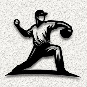 baseball pitcher player wall art home decor