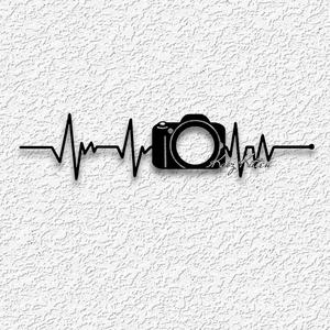camera heartbeat wall art photograpgy home decor