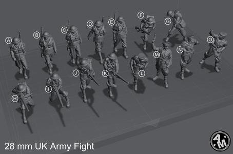 WW1 UK Squad - Wargame - 28mm - Files Pre-supported - Files Test Printed.