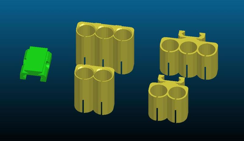 Picatinny CO2 canister/cartridge holder in 2x / 3x and short version - remix