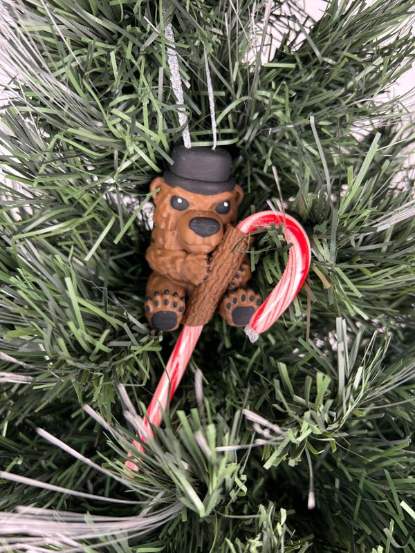Christmas Grizzly Bear Ornament