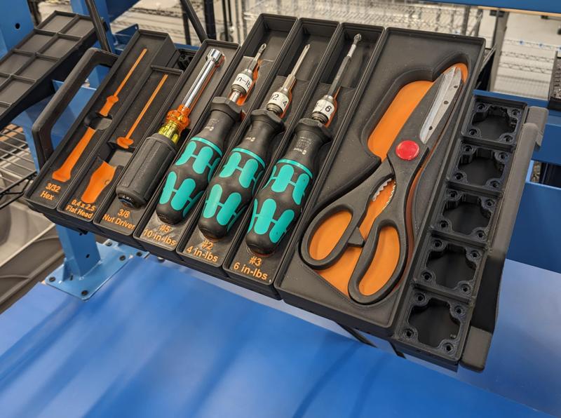 Gridfinity Bin Bar Adapter for Global Industrial Uprights