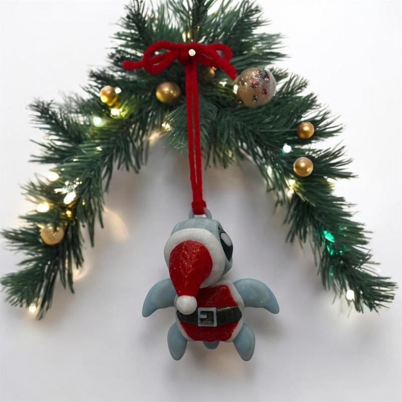 Hangable Christmas Jolly Santa Turtle