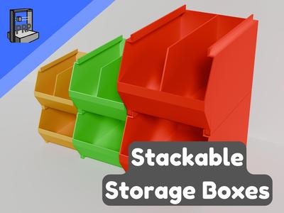 Stackable storage boxes