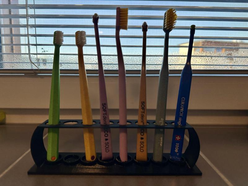 Toothbrush holder for a family of four